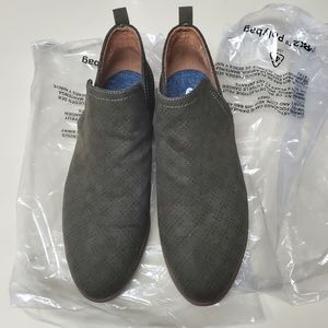 Dr Scholls Olive Preforated Slip-On Boots